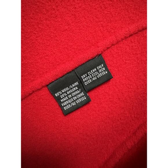 Red Wool Jacket Blazer Womens 6 Classic Fitted Feminine Elegant Ellen Tracy - Picture 7 of 8